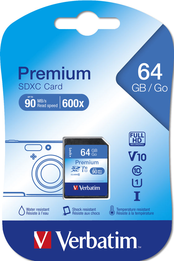 Verbatim SDXC Card 64GB Class 10 UHS-I
