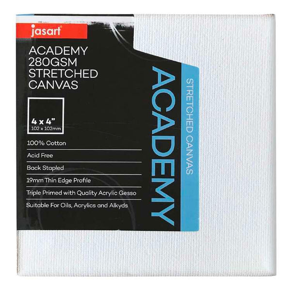 Jasart Academy 3/4 Inch Thin Edge Canvases Pack of 8#Size_4X4 INCH