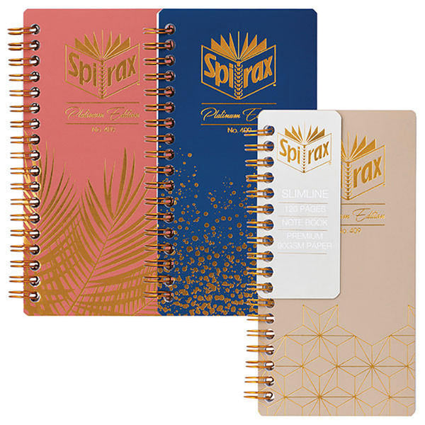 Spirax Platinum Slimline Notebooks - Pack Of 12