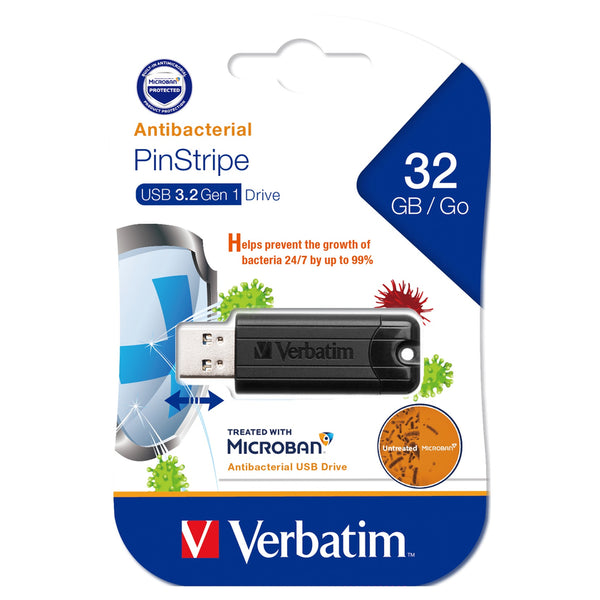 Verbatim Store N Go Microban 3.2 Black USB Flash Drives#Size_32GB
