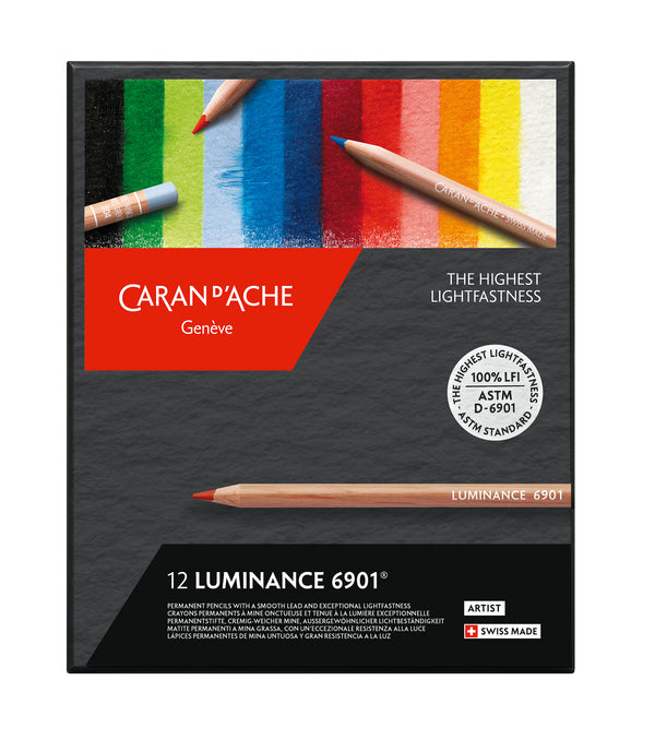 Caran D'ache Luminance 6901 Colouring Pencil Set of 12