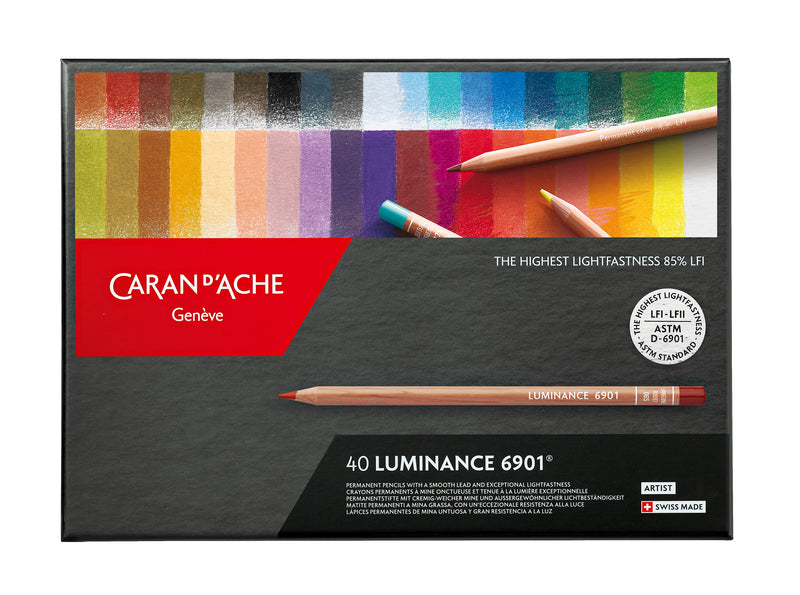 Caran D'ache Luminance 6901 Colouring Pencil Set of 40