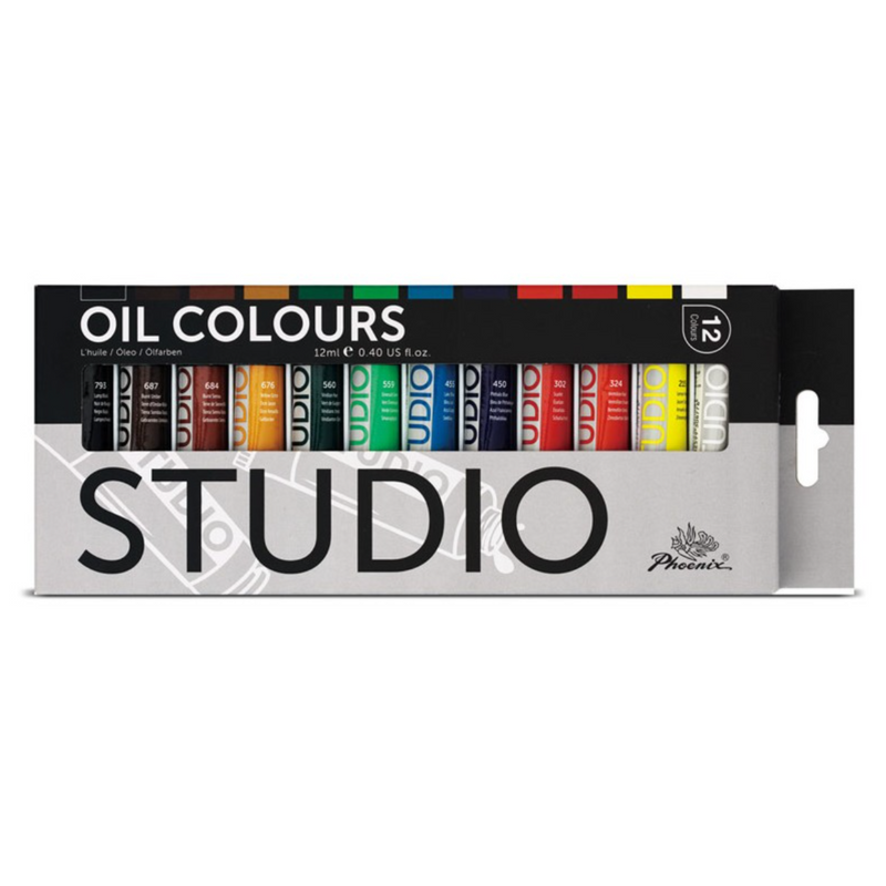 Phoenix Artists' Oil Colour Paints 12ml Set of 12