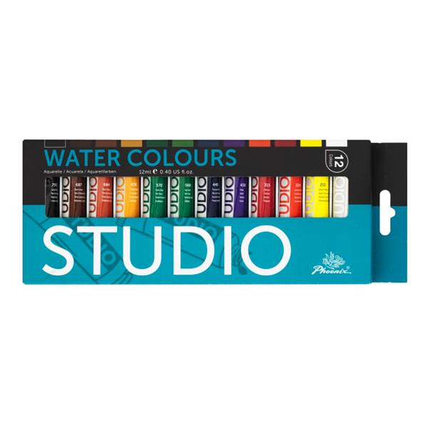 Phoenix Watercolour Paints 12ml Set of 12