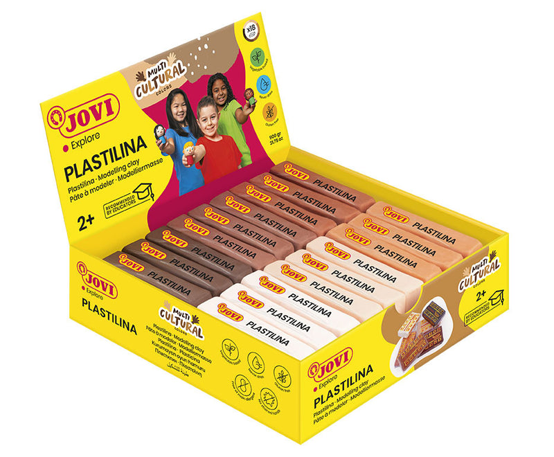 Jovi Modelling Clay Multi Cultural Colours 50g Pack Of 18