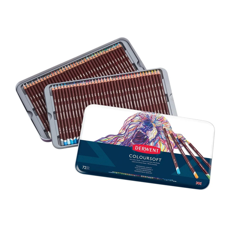 Derwent Coloursoft Pencil Tin of 72