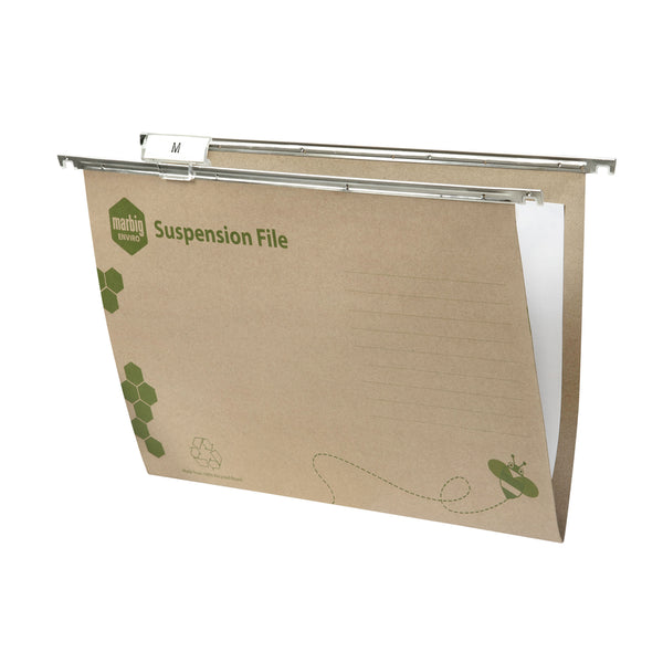 Marbig Enviro Suspension Files Complete Kraft Pack Of 10
