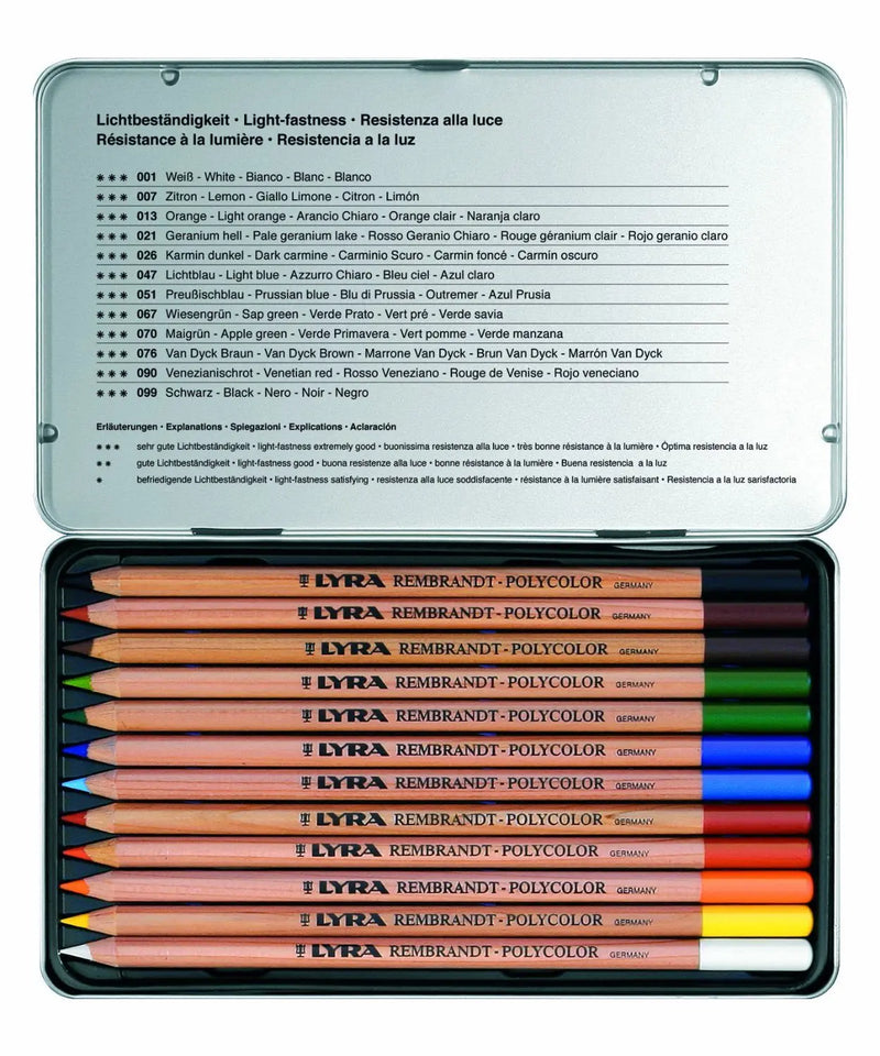 Lyra Polycolor Pencils Assorted Set of 12