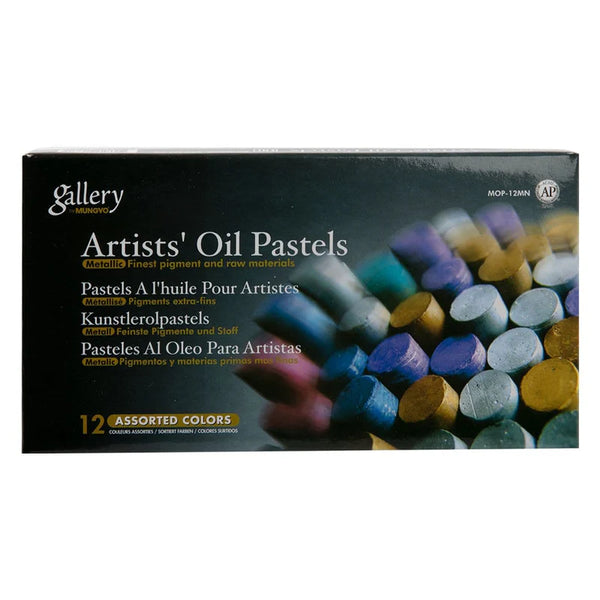 Mungyo Gallery Oil Pastels - Pack Of 12 Metallics