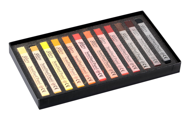 Mungyo Gallery Semi Hard Pastels Pack of 12 - Earth Tones