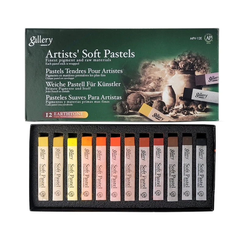 Mungyo Gallery Artists' Soft Pastels Set of 12 Earthtones