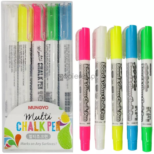 Mungyo Board & Glass Chalk Pen Set Of 5 Colours