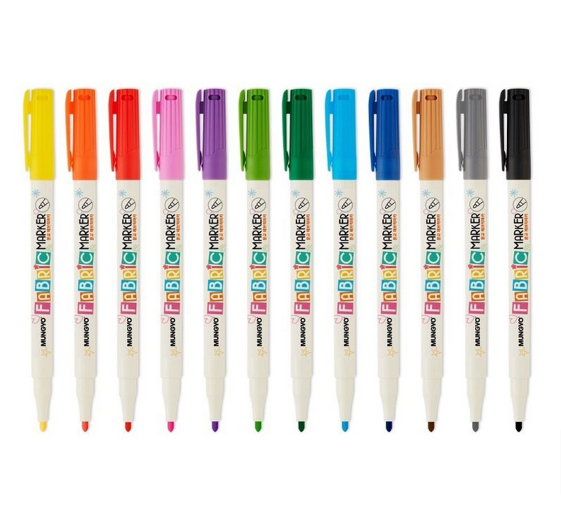 Mungyo Fabric Markers Set of 12