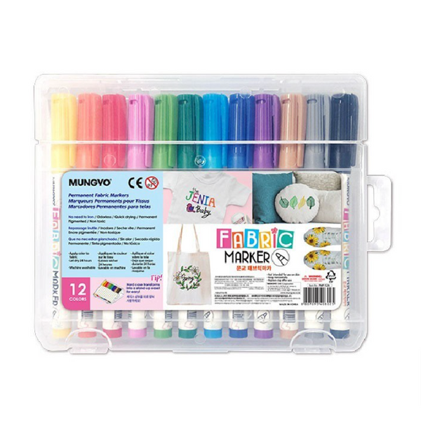 Mungyo Fabric Markers Set of 12