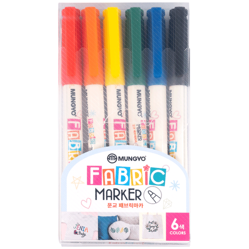 Mungyo Fabric Markers Set of 6