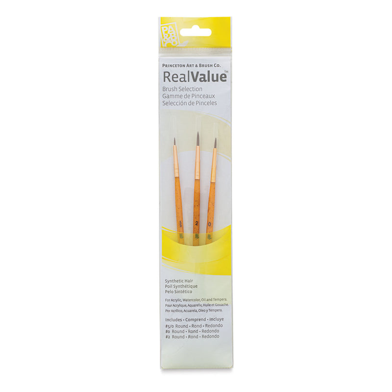 Princeton Real Value Synthetic 9105 Brushes Set Of 3