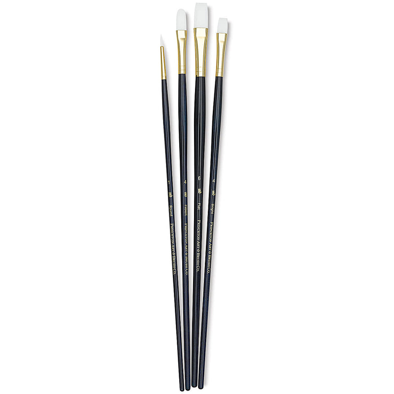 Princeton Real Value Synthetic White Taklon 9130 Brushes Set of 4