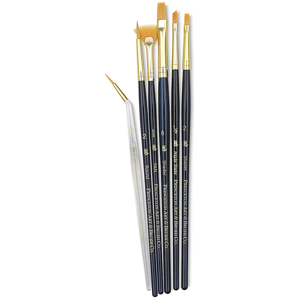 Princeton Real Value Synthetic Golden Taklon Brushes 9133 Set Of 6