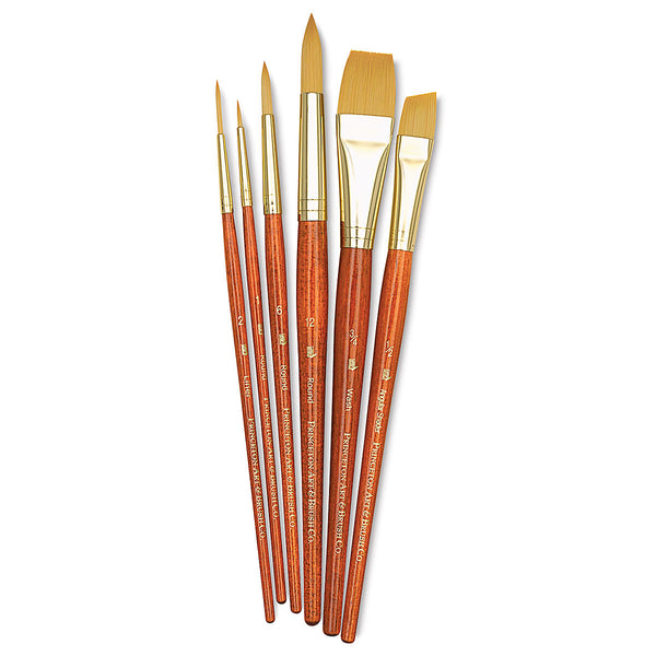 Princeton Real Value Synthetic Golden Taklon 9153 Brushes Set of 6