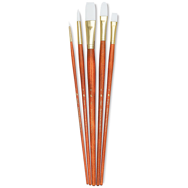 Princeton Real Value Synthetic White Taklon 9155 Brushes Set of 5