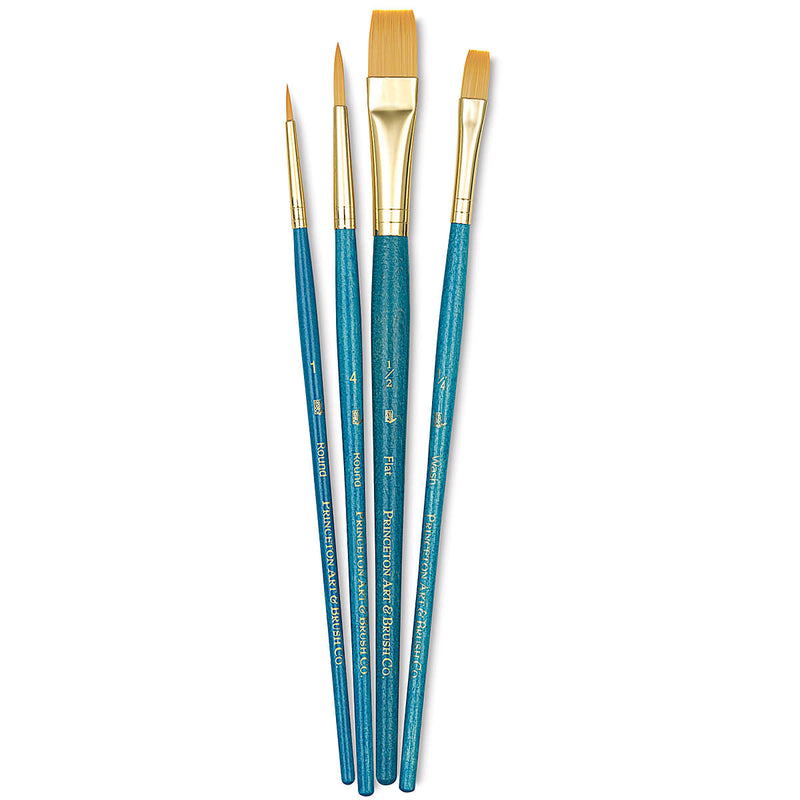 Princeton Real Value Synthetic Golden Taklon 9171 Brushes Set Of 4