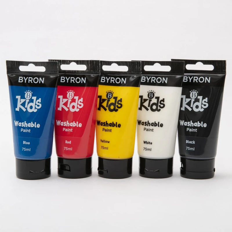 Jasart Byron Kids 75ml Wash Paints Primary Set of 5