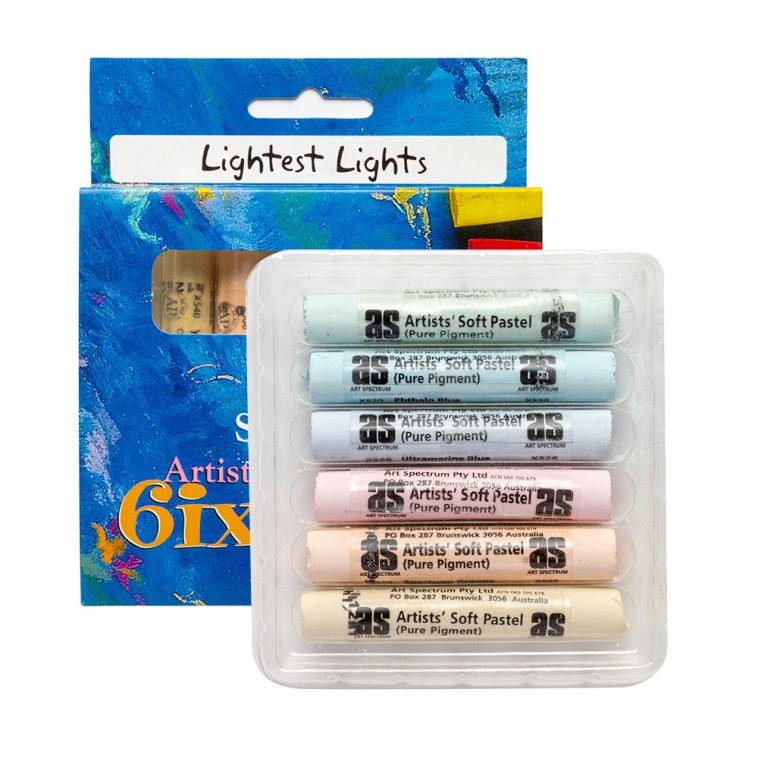 Art Spectrum Round Pastels Set Of 6 - Lightest Lights