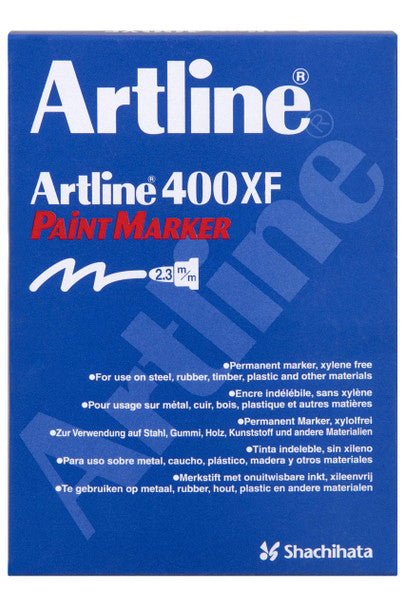 Artline 400 Permanent Paint Marker 2.3mm Bullet Assorted Box Of 12