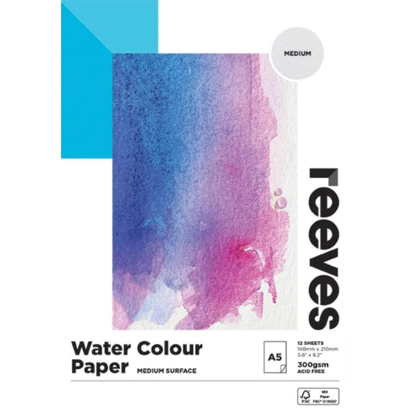 Reeves Watercolour Paper Pad 300gsm#Size_A5