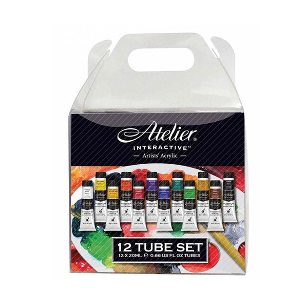 Atelier Interactive Artists' Acrylic Paint Set 12 Pack Of 20ml Tubes