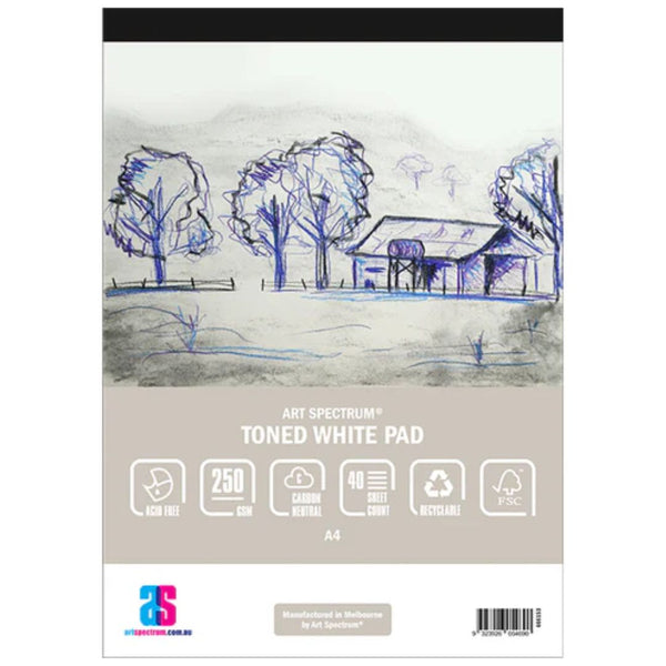 Art Spectrum White 250gsm 40 Sheet Toned Pads#Size_A4