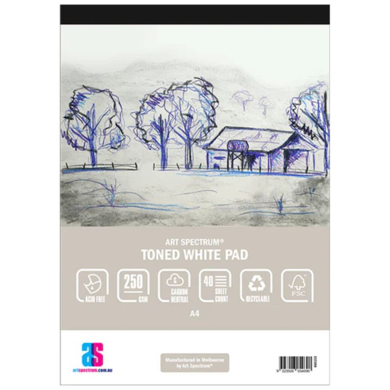 Art Spectrum White 250gsm 40 Sheet Toned Pads