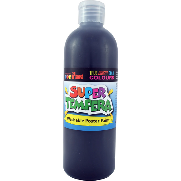 Fas Super Tempera Washable Poster Paints 500ml#Colour_BLACK