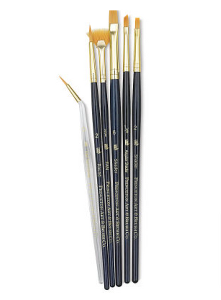 Synthetic-Golden Taklon Set of 6 brushes