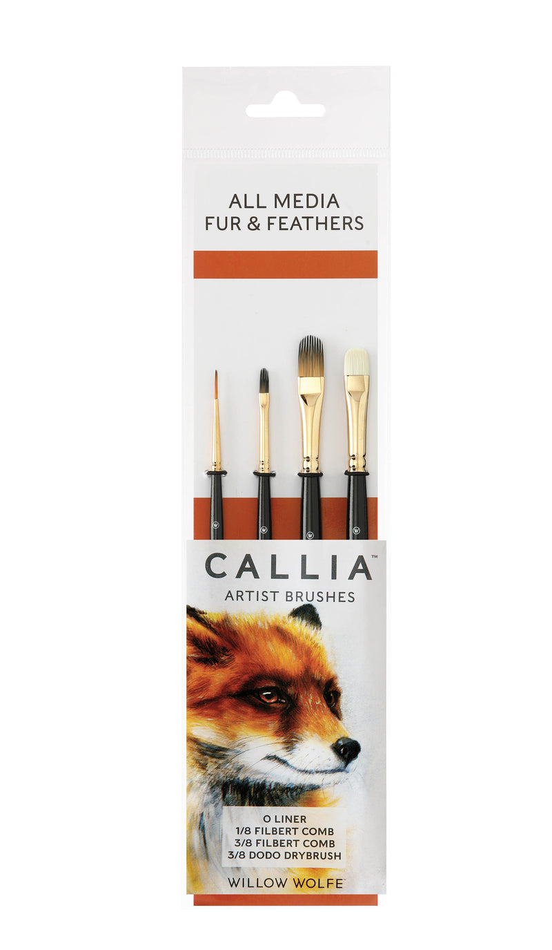 Willow Wolfe Callia All Media Fur & Feathers Brush Set