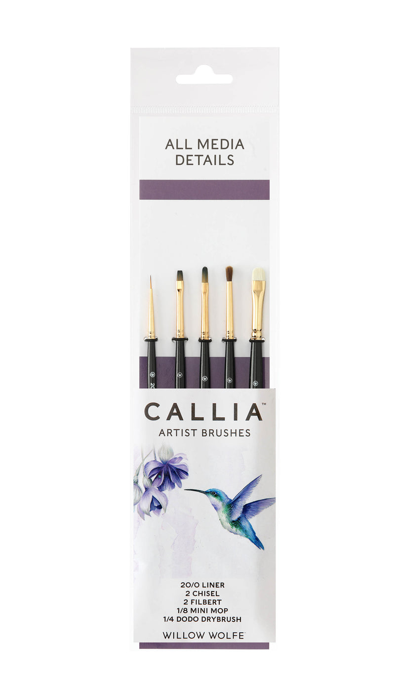 Willow Wolfe Callia All Media Details Brush Set