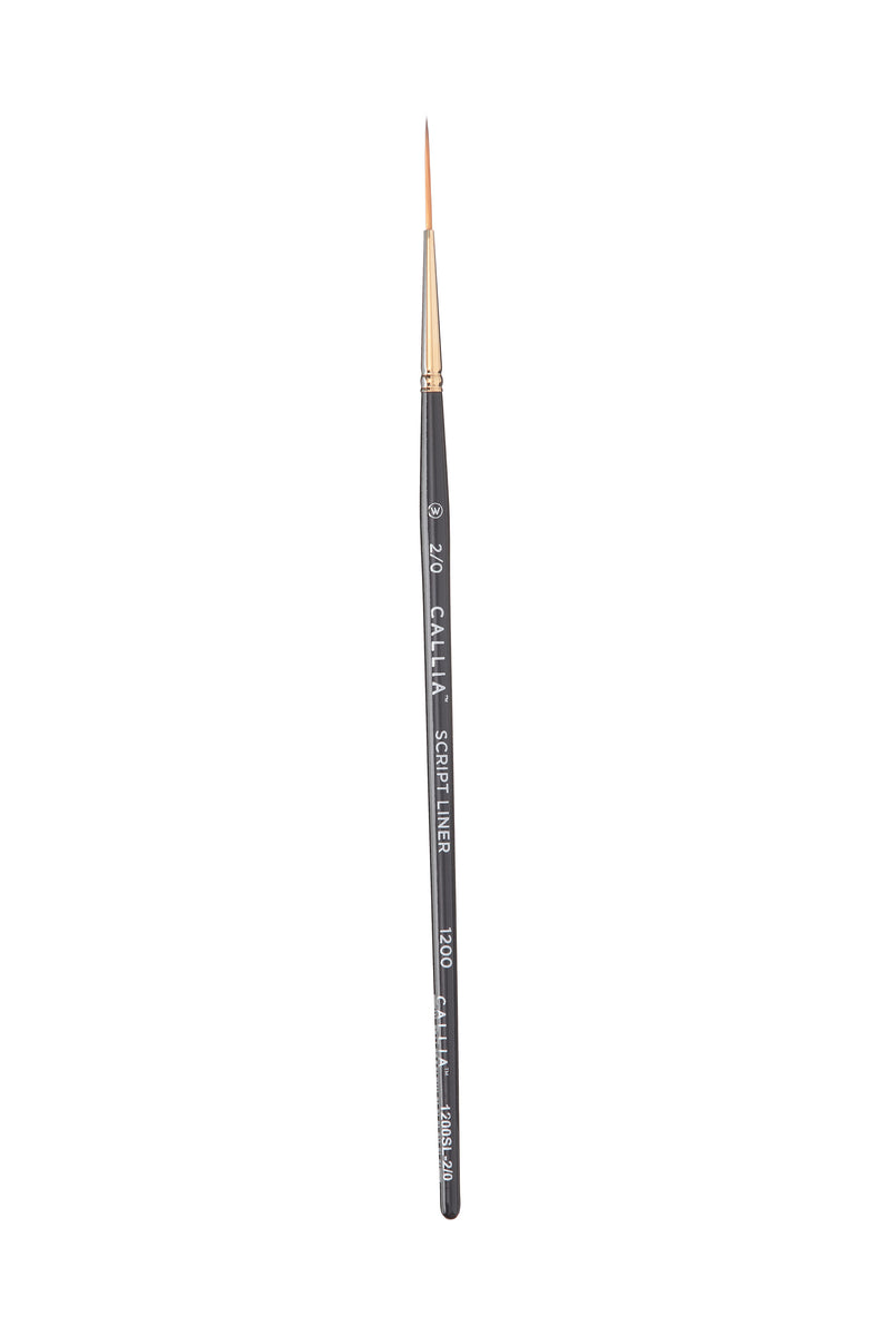 Willow Wolfe Callia Script Liner Synthetic Sable Brush 2/0