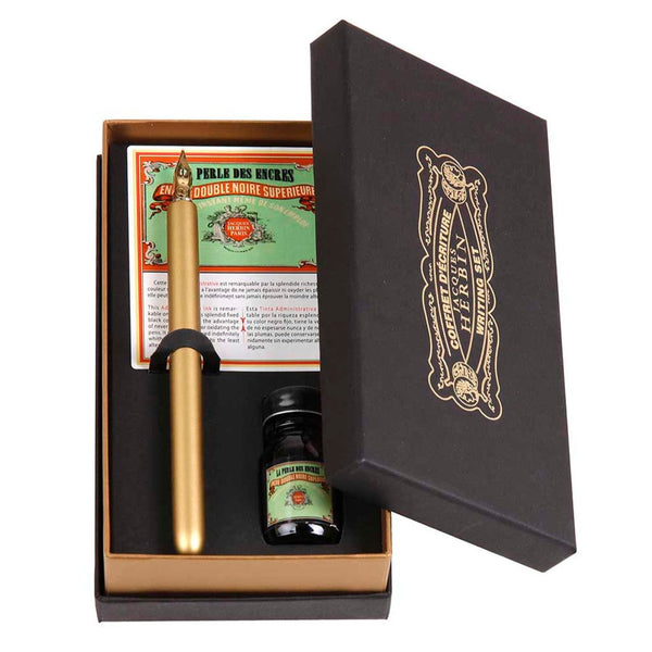 Jacques Herbin Traditional Writing Set Perle Noir