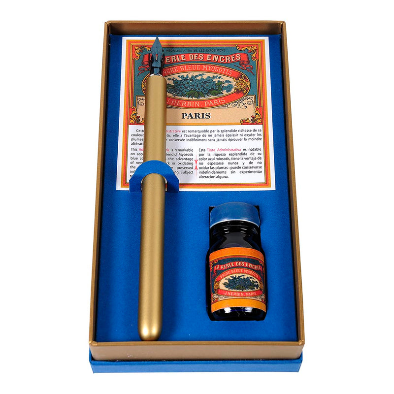 Jacques Herbin Traditional Writing Set Bleu Myosotis