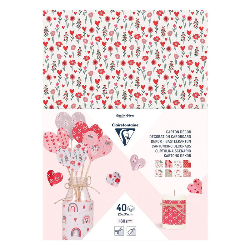 Clairefontaine Love 25x35cm 160g 40 Sheet Decoration Cardboard