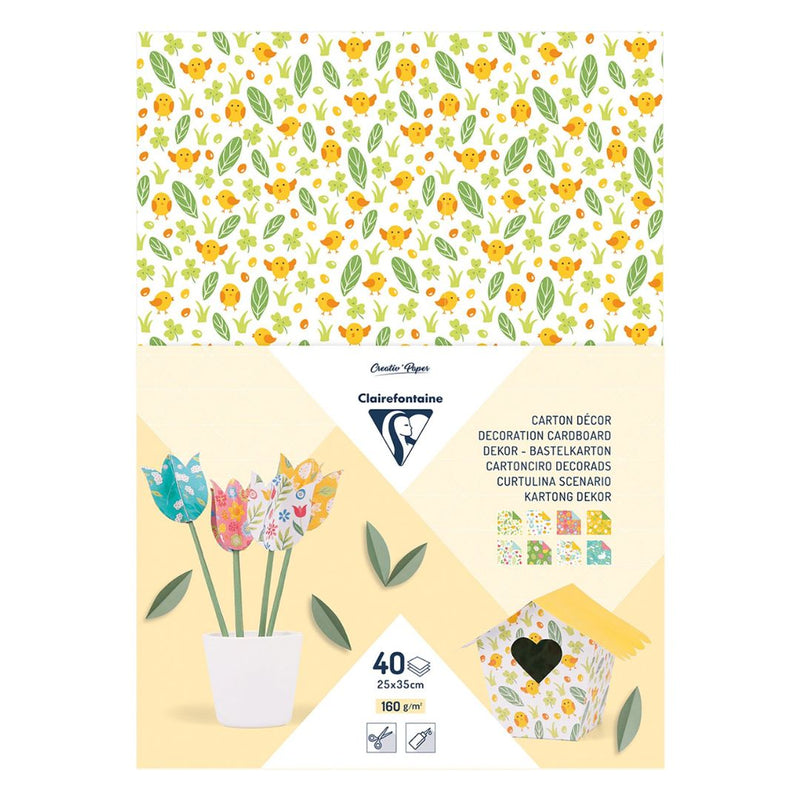 Clairefontaine Spring 25x35cm 160g 40 Sheet Decoration Cardboard