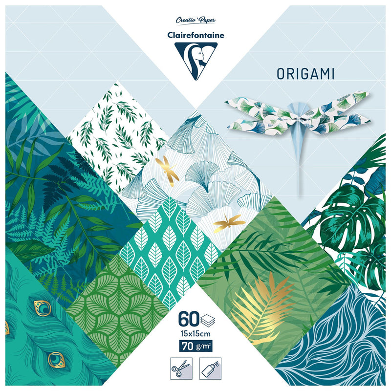 Clairefontaine Vegetal 15x15cm 60 Sheet Origami Paper