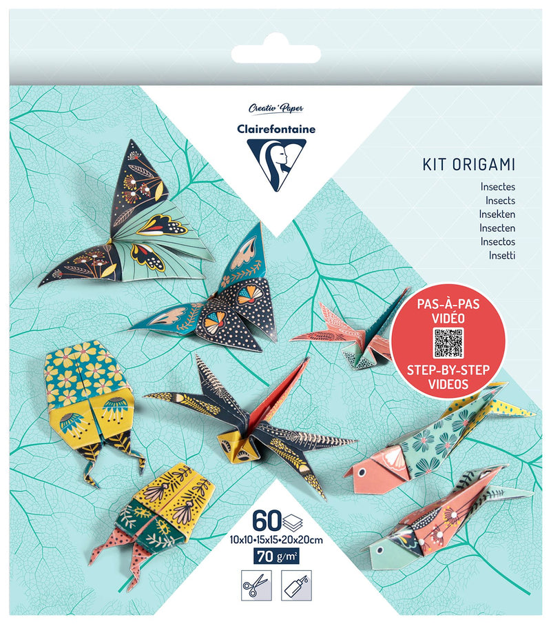 Clairefontaine Insects 60 Sheet Origami Kit