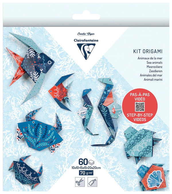 Clairefontaine Marine Wildlife 60 Sheet Origami Kit