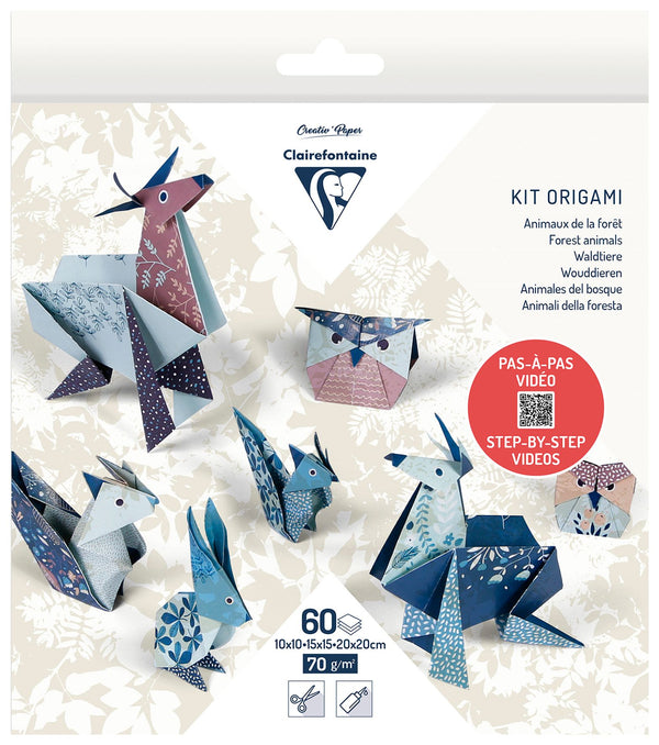 Clairefontaine Animals 60 Sheet Origami Kit