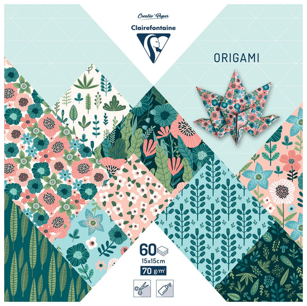 Clairefontaine Herbarium 15x15cm 60 Sheet Origami Paper