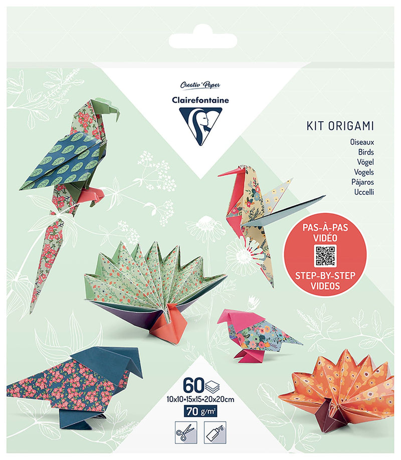 Clairefontaine Birds 60 Sheet Origami Kit