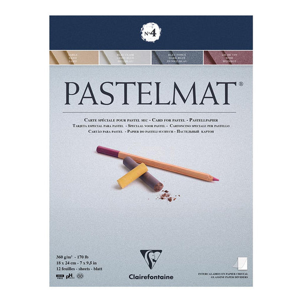 Clairefontaine Pastelmat Pad No.2 (24x30) cm 12 Sheets (3 sheets in each  Colour)