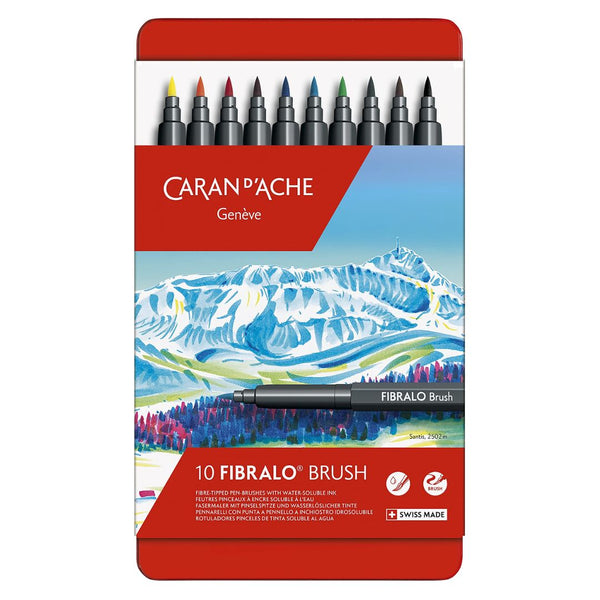 Caran d'Ache Fibralo Brush Markers Set of 10