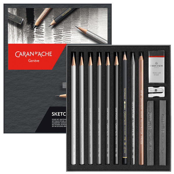 Caran d'Ache Graphite Line Sketching Set of 14 Pieces